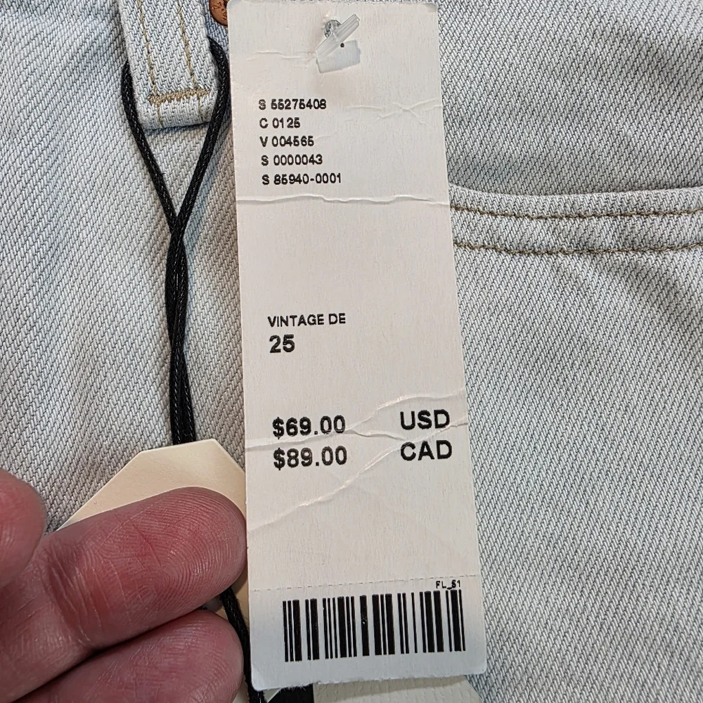Levi's x Urban Outfitters Premium Denim Jean Shorts High Waisted Wide Leg Short - Picture 6 of 13